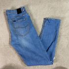 Lee Jeans Mens 34/31 Blue Z-Roller Straight Fit Ripped Pocket Casual Trousers