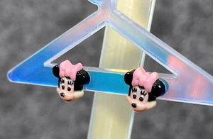 90s Minnie Mouse Small Child Size Earrings for Pierced Ears Vintage - Picture 1 of 6