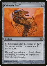 1X Chimeric Staff - Tenth Edition - FOIL NM/EX MTG CARD