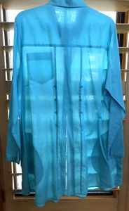 Lands' End Womens Turquoise/green long sleeve, long shirt, Size 18-20 - Picture 1 of 5