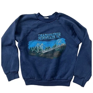 Grandfather Mountain, NC VTG Y2K Sweatshirt Youth 6-8 Blue Destination Outdoors - Picture 1 of 8