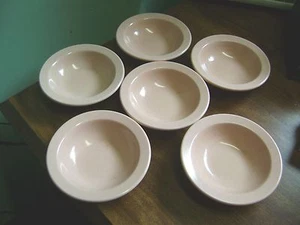 6er SET - VINTAGE ROSA MELMAC "SSALSEY" SCHALEN - IDEAL FÜR SOMMERPICKNICKS - GRILLEN - Bild 1 von 4