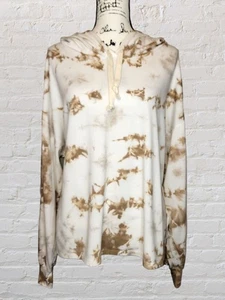 Nordstrom Found Dreamer Oversized Hoodie LG Tie Dye Beach Loungewear Beige Cozy - Picture 1 of 8