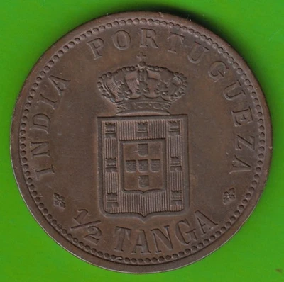 Coin Portuguese India 1/2 Tanga 1903 Pretty nswleipzig - Image 1 of 3