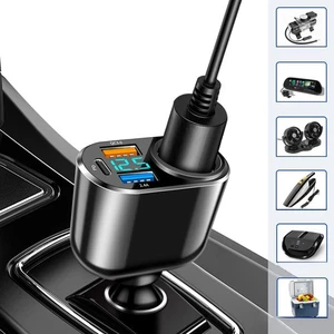 Practical Car Charger Socket Splitter Blue LED 3-USB Port 360 ° Accessory - Picture 1 of 12