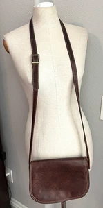 Bolso de hombro y bandolera de cuero italiano hecho en Florencia Italia de colección - Imagen 1 de 17