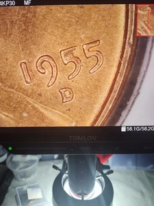 1955-D Filled In 5 Die Chip Obverse - Picture 1 of 6
