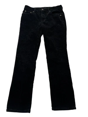 Pantalones Chaps para mujer 4 negros pana pierna recta elásticos tiro medio informales Foto 1 de 4