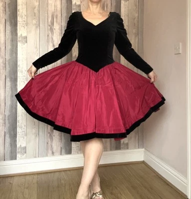 Laura Ashley Vintage Dress Velvet Tulle Tutu Skirt (Slight Damage) Uk 12  - Image 1 of 4