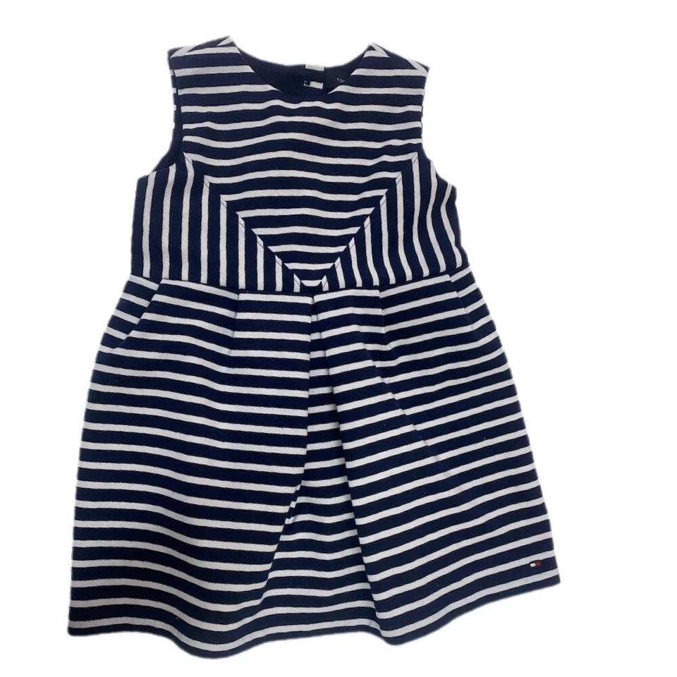 Tommy Hilfiger sleeveless stripe dress SIZE 18 MONTHS - Image 1 of 3