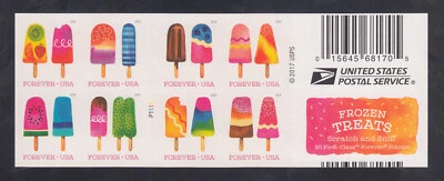 US Stamp #5285-94 Treats Booklet, Miscut, Imperf Between Outer Margins XF NH - Image 1 of 2