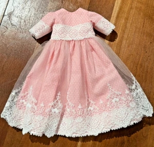 Handmade Dianna Effner 13" Little Darling Doll Outfit Pink and White Dress - Picture 1 of 12