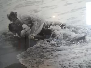 JON ABEYTA FRAMED PHOTOGRAPH woman and a man are kissing on the seashore 32 x 26 - Picture 1 of 9