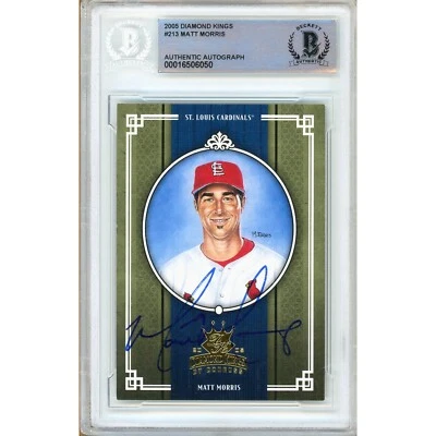 Tarjeta firmada por Matt Morris 2005 Diamond Kings #213 AUTO Beckett St Louis Cardinals Foto 1 de 4