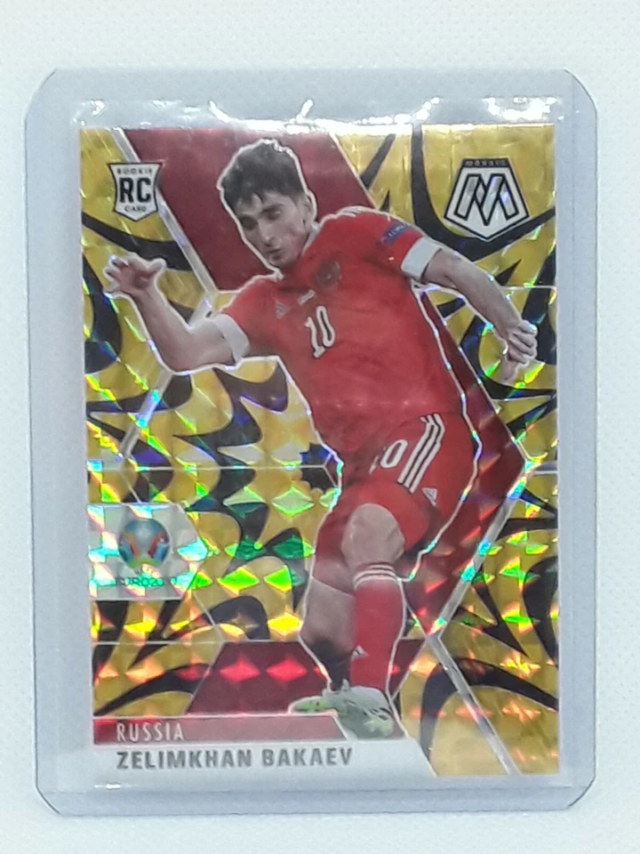 Zelimkhan Bakaev 2021 Panini Mosaic UEFA EURO Soccer - #71 RC GOLD - Russia - Image 1 of 2