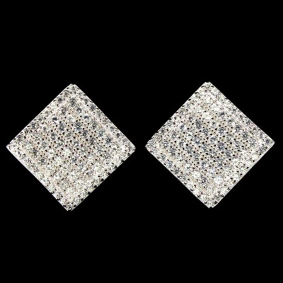 925 Sterling Silver Earrings Round White Topaz Natural Gemstone Jewelry - Image 1 of 4