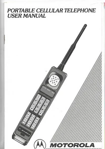 1992 MOTOROLA PORTABLE CELLULAR TELEPHONE USER MANUAL - Photo 1 sur 1