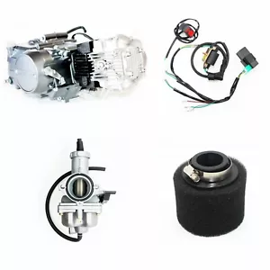 LIFAN 125cc Manual Clutch Engine Motor + Wiring Kit + Carby PIT PRO DIRT BIKE - Foto 1 di 13
