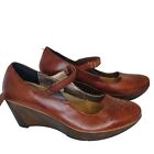 Naot Shoes Brown Leather Wedge Heel Women?S Size 40 (Us 8.5) Hook & Loop.     T4
