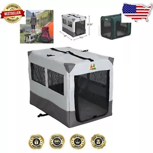 Portable Tent Dog Crate for Small Dogs 24"L x 17.5"W - Travel-Friendly Design - Picture 1 of 6