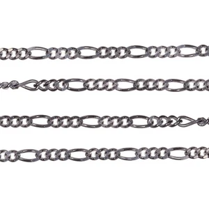 Sterling Silver Necklace Chain Figaro Stamped 925 Jewellery - 16inch - 2mm - Picture 1 of 13