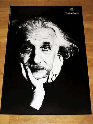 Apple Think Different Poster - Albert Einstein 24 x 36 by Steve Jobs 61 x 91 cm - Image 1 of 3