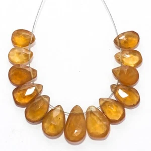 Cuentas de pera de hessonita natural de 23,30 quilates piedras preciosas sueltas de 8x5 mm a 11x6 mm - Imagen 1 de 6