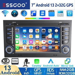 Für Audi A4 S4 RS4 B6 B7 B8 SEAT EXEO Carplay Autoradio Android 13 GPS Navi RDS - Bild 1 von 15