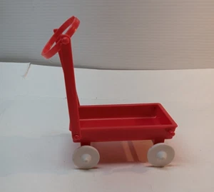 Vintage Mattel Spielzeug roter Kunststoffwagen 1998 weißes Rad 6 Zoll - Bild 1 von 8