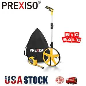 Collapsible Distance Tape Measure Wheel 9999 Ft & Tape 16 Ft/5M w/Bag Aluminum - Picture 1 of 8