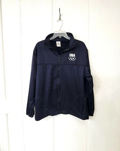 United States Olympic Committee Zip Front Nylon Fleece Jacket Women's Size Large - Picture 1 of 3
