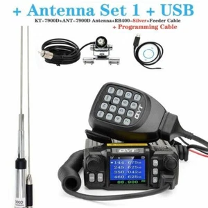 QYT KT-7900D 25W Quad Band 144/220/350 / 440MHz KT7900D UV Transceiver + Antenna - Picture 1 of 6