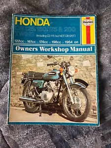 HONDA OWNERS WORKSHOP MANUAL VINTAGE GUIDE 125 160 175 & 200 TWINS HAYNES 067 - Picture 1 of 6