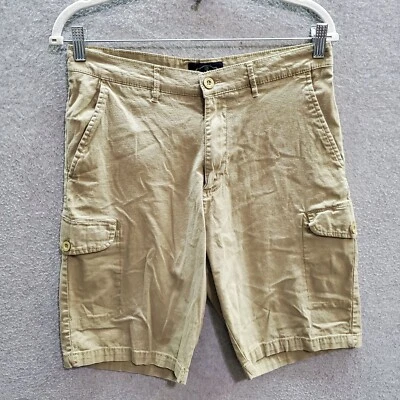 Nat Nast Men Shorts 30 Beige Cargo Flat Front 9" Inseam Pockets Stretch - Image 1 of 4