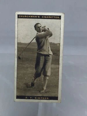 1927 Churchman Famous Golfers Small #38 Alexander Simpson - Image 1 of 2