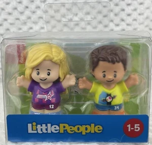 New Fisher-Price Little People Soccer Girl and Boy Two Pack Figure Set 2022 - Picture 1 of 10