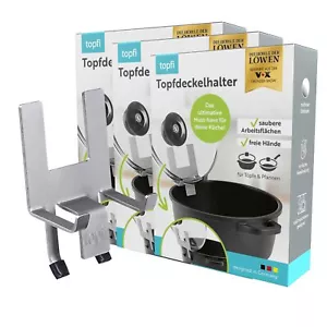 topfi Topdeckelhalter 3er Set Edelstahl Kochtopf Deckelhalter f. Töpfe & Pfannen - Bild 1 von 8
