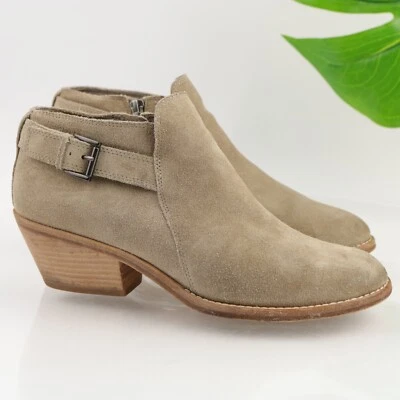 Botas de rienda Eileen Fisher para mujer talla 8 gamuza tostada tacón bajo botines cómodos Foto 1 de 4