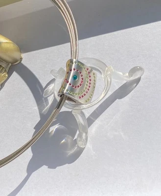 Schmuck Pierre Lang süßer Anhänger silber - pink grün türkis  Luxus Edel w. Neu  - Bild 1 von 2