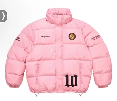 Supreme x Umbro Down Puffer Jacket Black Navy Pink  FW25 XL - Photo 1/3