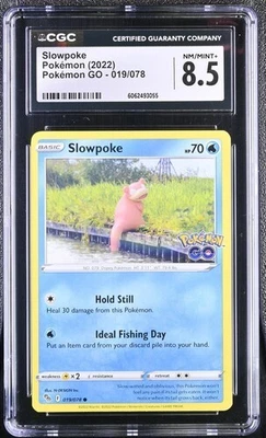 2022 Pokemon GO Slowpoke 019/078 - CGC 8.5 - NM/Mint+ - Image 1 of 2