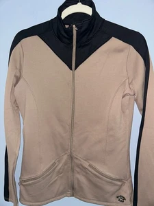Hot Chili Salsa Full Zip  Fleece Jacket, Ladies Med, Tan/Black - Picture 1 of 8