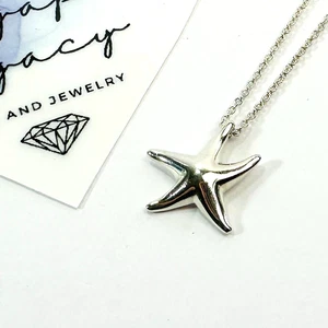 Tiffany & Co. Elsa Peretti Starfish Pendant Necklace Silver 925 - Picture 1 of 9