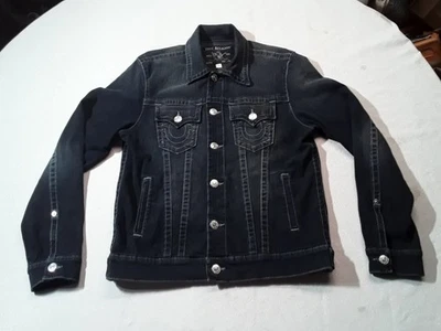 Jaqueta caminhoneiro True Religion World Tour azul denim lavagem - Média - Imagem 1 de 4