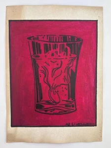ROY LICHTENSTEIN COA art painting original drawing vintage paper signed stamped - Picture 1 of 2