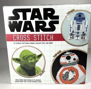 Star Wars Kreuzstich Set 12 Muster Yoda und Star Wars Logo - geöffnet nicht benutzt - Bild 1 von 4