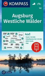 KOMPASS Wanderkarte 162 Augsburg, Westliche Wälder 1:50.000 | Deutsch | 2024 - Bild 1 von 4