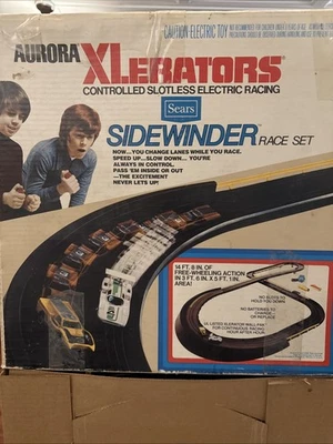 Vintage 1973 Aurora  XLerators Sideswipers Racing Set Semi - Complete w/2 cars - Image 1 of 4