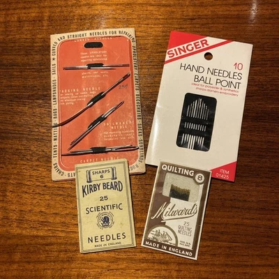 Lote vintage de agujas de coser y bordar lote acolchado todos los parciales paquete genial Foto 1 de 4