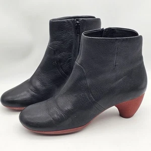 Stivaletti CAMPER viola neri in pelle con zip tacco EU 39 US donna 9 - Foto 1 di 11